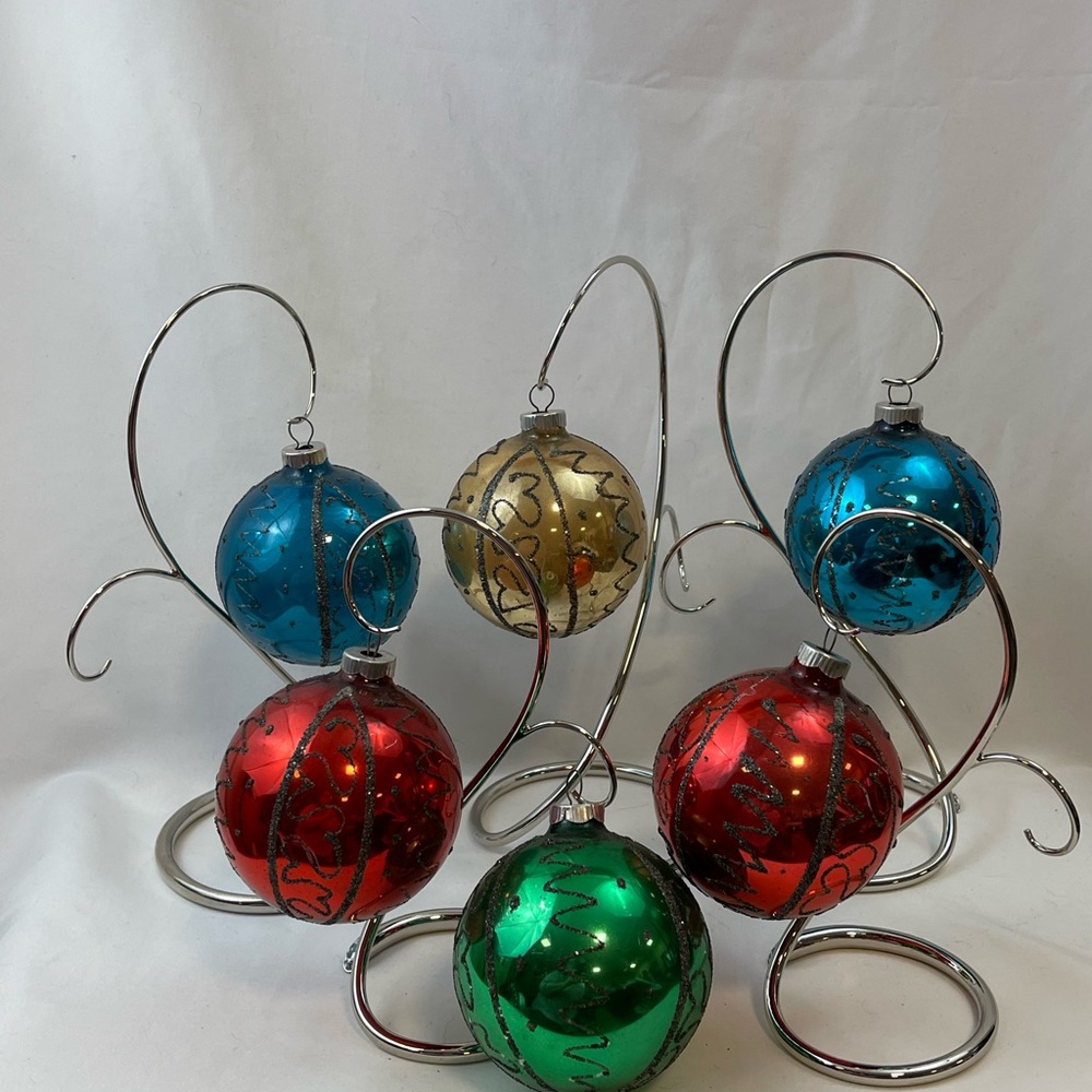 VTG Glass Christmas Ornaments West Germany (6)